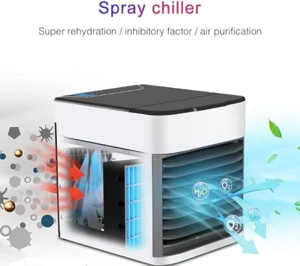 Portable Air Conditioner Fan, LED Lamp, Humidifier and Purifier 4 in 1