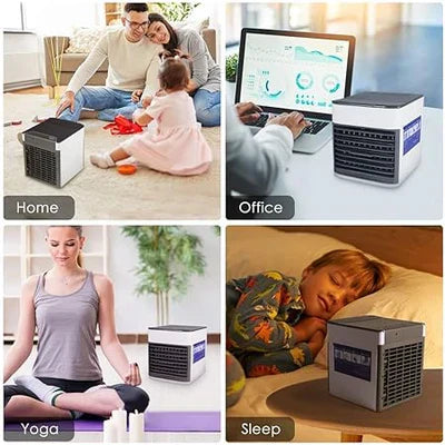 Portable Air Conditioner Fan, LED Lamp, Humidifier and Purifier 4 in 1