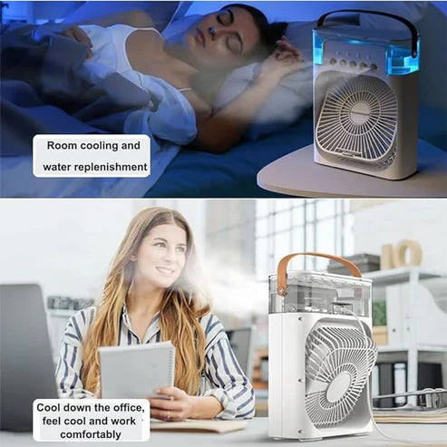 3 In 1 Mini USB Fan With Mist Water Spray