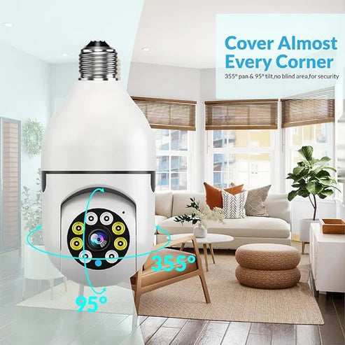Security Bulb Camera with LED Lights