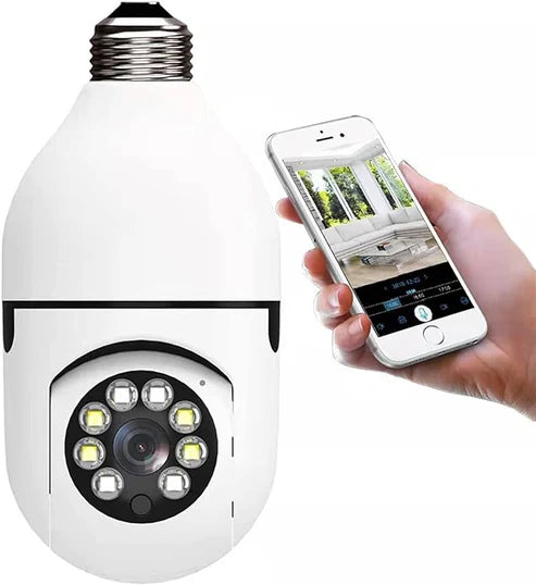 Security Bulb Camera with LED Lights